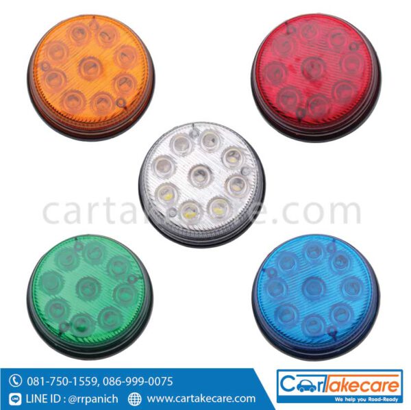 ไฟท้าย กลม 3 นิ้ว 9 led 24V