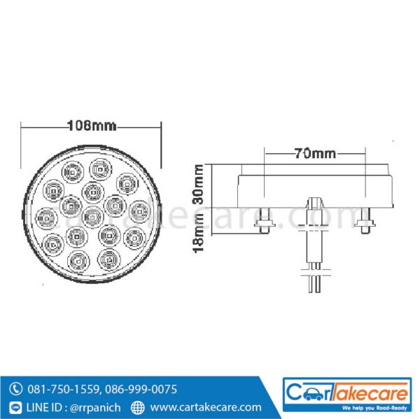 ไฟท้าย led รถบรรทุก 24V