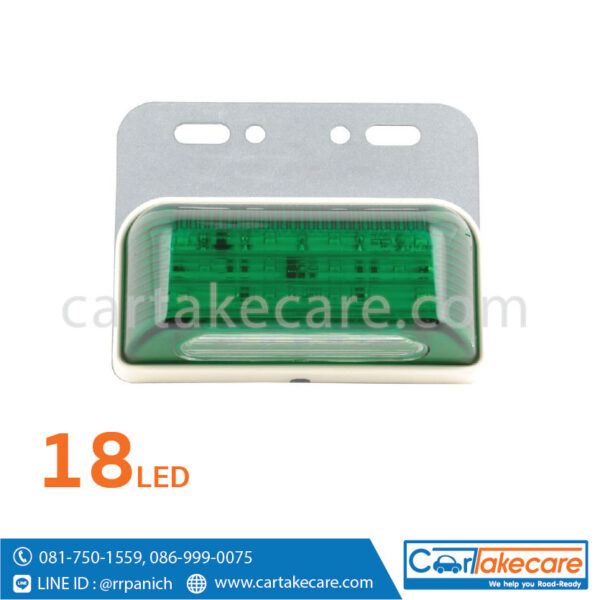 ไฟราวข้าง รถบรรทุก 4x2 18 led เขียว
