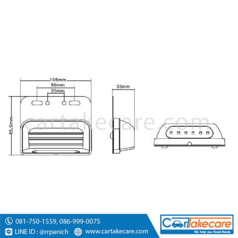 ไฟท้าย led รถบรรทุก 24V 4x2 18 led