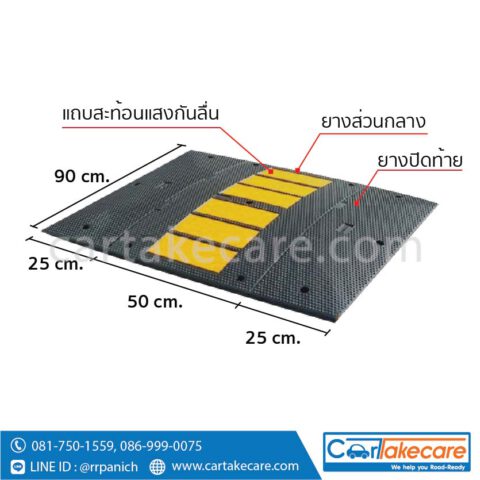 ยางลูกระนาด 90x50x5 ซม.